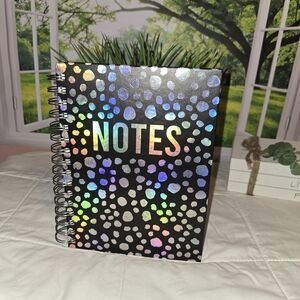 Holographic Dotted Spiral Notebook